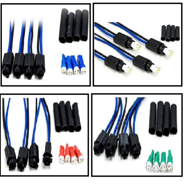 LED T5配線ソケット LEDウェッジ球 ブルー  追加球 マジックファイバーライト LEDファイバー アクリルチューブ用　カラー全4色　