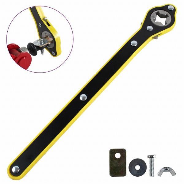 パンタジャッキ用ハンドルレバーパンタジャッキを車両フレームに固定し、ハンドルバーをジャッキ回転部に差し込み、省力で簡単にジャッキアップできます。軽量でコンパクトサイズなので、非常用のために車に常備しておいても邪魔になりません。◆簡単作業ラチ...