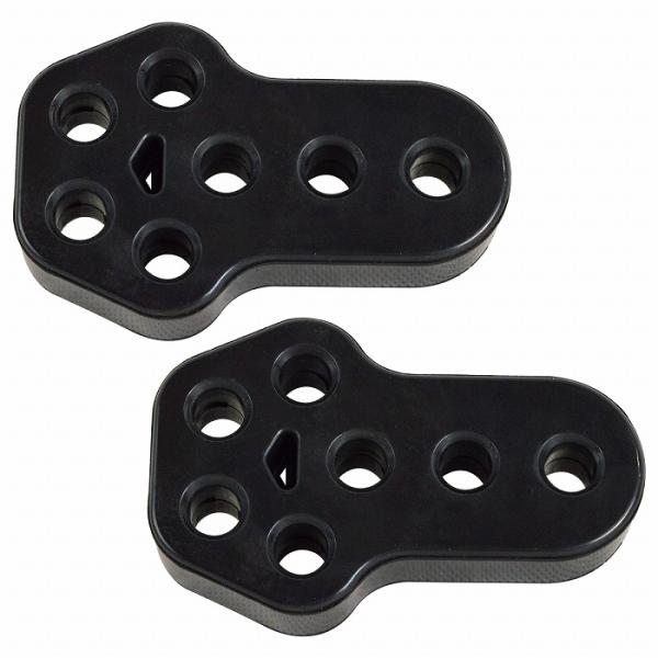 台形の強化マフラーハンガーです。マフラーの交換時に必需品、マフラー下がり、干渉、脱落を防止します。純正に比べ、強度をアップした強化ゴムを使用しております。マフラー位置にこだわる方は必需品のアイテムとなります。◆セット内容：台形 マフラーハン...