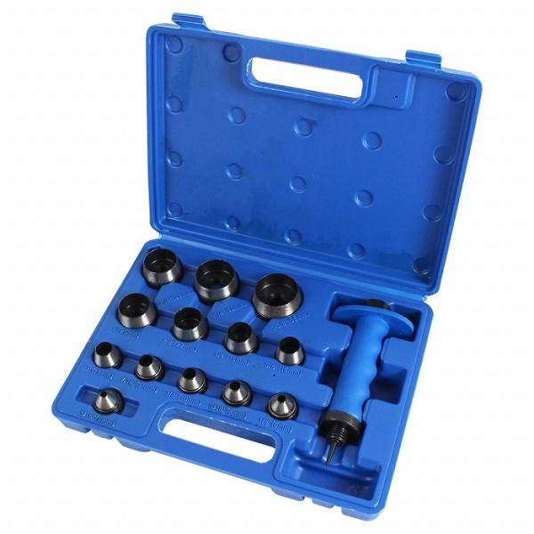 ガスケット、革、ビニール、紙、ゴム、布等の穴開け加工に最適な穴あけポンチセットです。車やバイクのメンテナンス整備などの、ガスケットシートに穴開けする際に活躍◎センターピンが付いているので、穴あけの位置をずれる事なく合わせることが可能です。【...