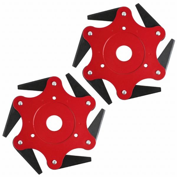 2枚 草刈り機 替え刃 ブラシカッター 6枚歯 回転刃 トリマーヘッド スチールブレード チップソー 草刈機 刈払機 芝刈り機 替刃