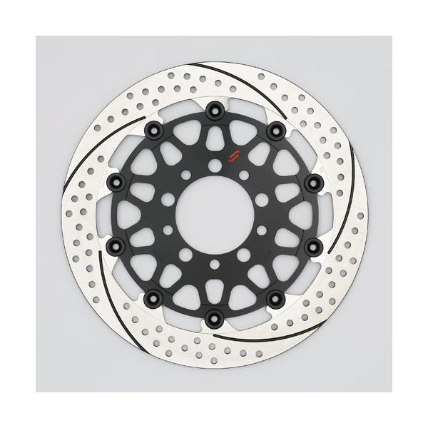 サンスター製 SR400用 社外フロントディスクローター 320mm 6穴 美品 indies-mc_sns-em207-bk