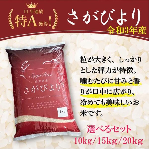 お米 さがびより 令和3年産 新米 精米 10kg 15kg 20kg 佐賀県産