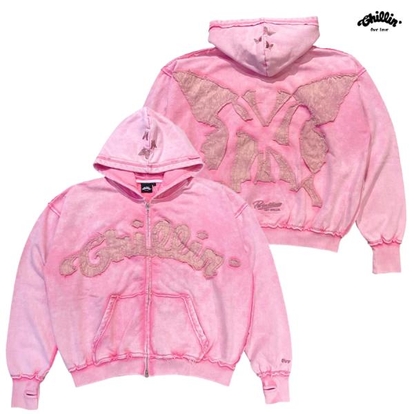 CHILLIN' チリン パーカー スウェット フード フーディー ジップ