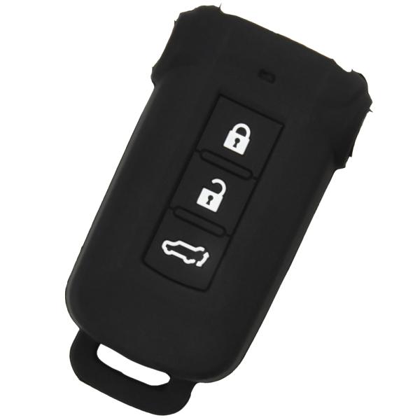 デリカ D:5 CV1W CV2W CV4W CV5W スマートキーカバー 3ボタン ブラック シリコン キーレスリモコン