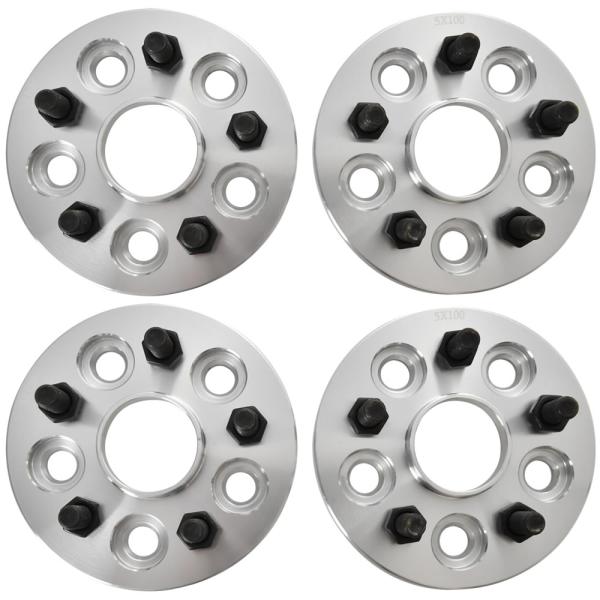 ZVW30 プリウス ハブ付きワイドトレッドスペーサー +15mm ワイトレ 前後4枚組 PCD100 ハブ径54mm 5穴