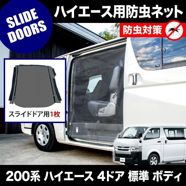 品番M20 200系 ハイエース 4ドア 標準ボディ [H16.8-] 防虫ネット 片側 サイド スライドドア用 網戸