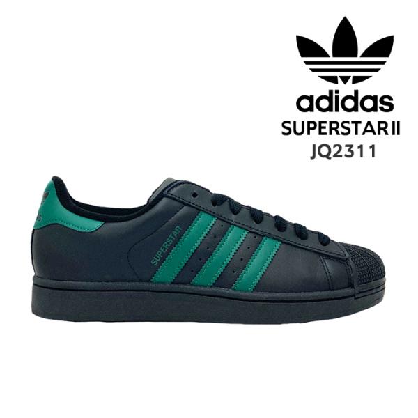アディダス スーパースター2 adidas Originals SUPER STAR 2 JQ2311 オリジナルス スニーカー メンズ レディース CORE BLACK GREEN ブラック グリーン 黒緑