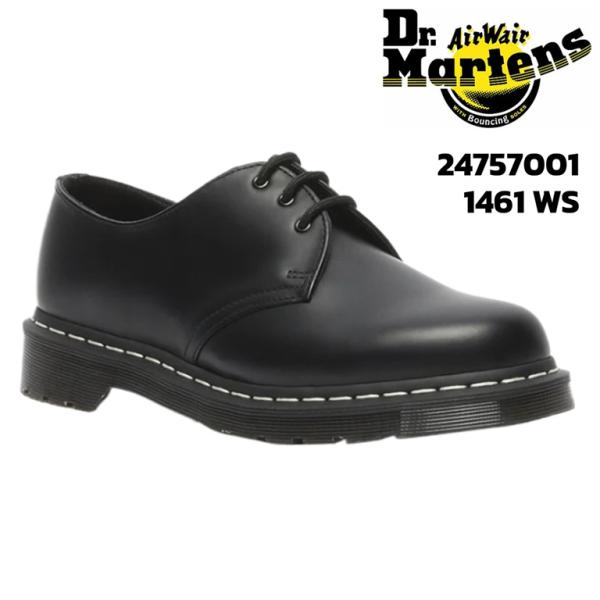 Dr.martens ドクターマーチン ブーツ 1461 WHITE STITCH 3 HOLE SHOES 1461 ホワイト ステッチ 3 ホール シューズ メンズ BLACK ブラック 限定 24757001