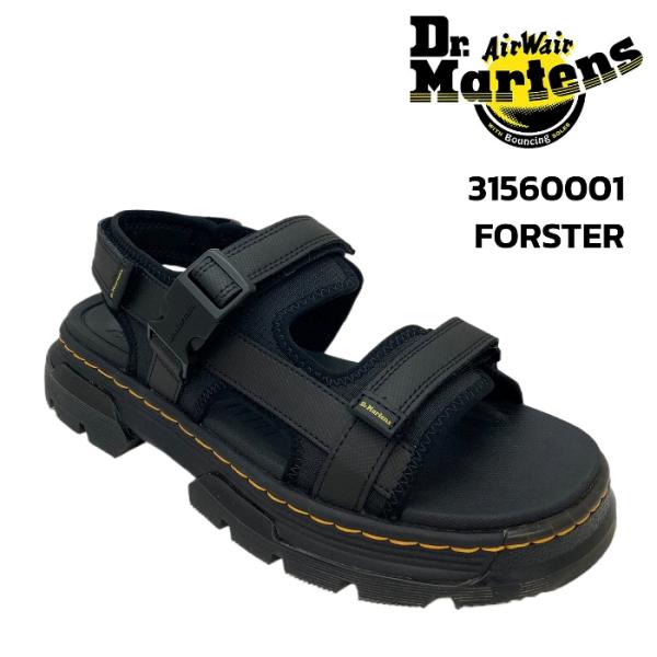 Dr.martens ドクターマーチン サンダル FORSTER フォースター マルチストラップ メンズ BLACK ブラック イエローステッチ エアウェア 31560001