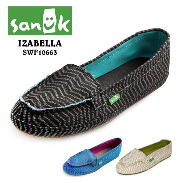 50%OFF �X���b�|�� ���f�B�[�X SANUK �T�k�[�N IZABELLA �C�U�x��  SIDEWALK SURFERS SWF10663 �V���[�Y �X���b�v�I��