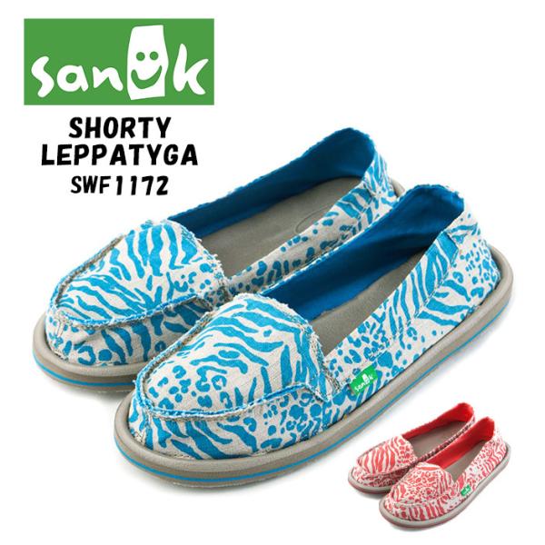 50%OFF �X���b�|�� ���f�B�[�X SANUK �T�k�[�N SHORTY  LEPPATYGA SIDEWALK SURFERS SWF1172 �V���[�Y �X���b�v�I��