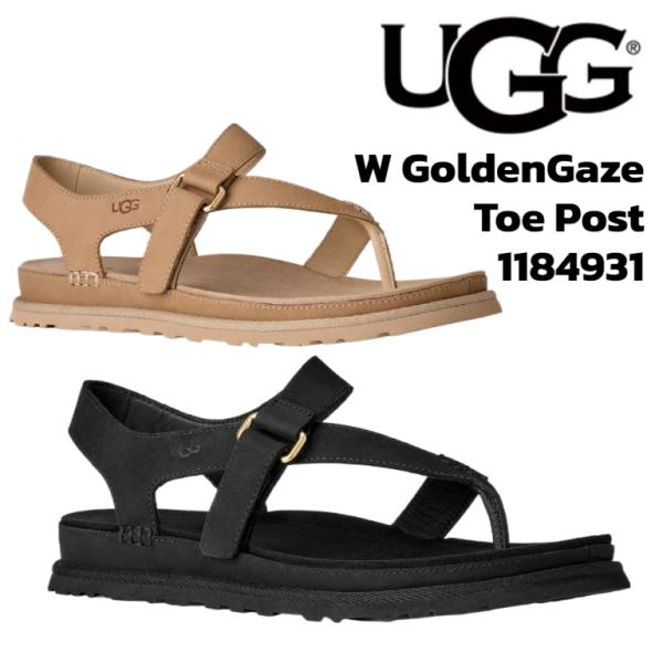 アグ UGG サンダル レディース 1184931 WOMEN'S GOLDENGAZE TOE POST ゴールデンゲイズ トゥー ポスト Black Mustard Seed ブラック ベージュ ストラップ