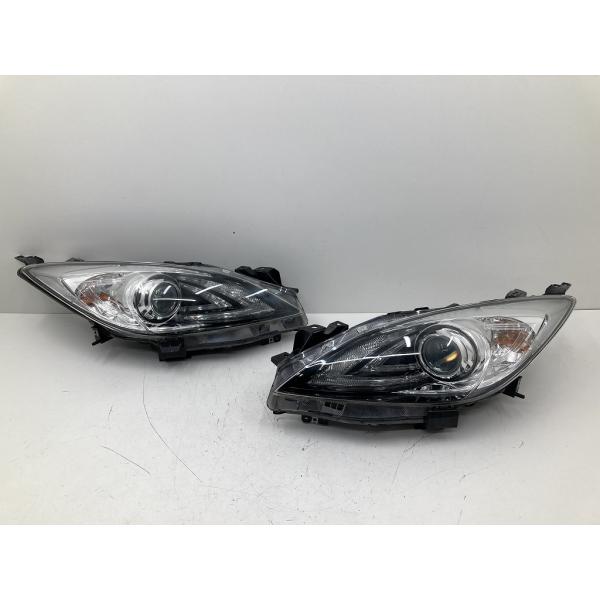 美品 割れ無 点灯OK BL5FP アクセラ 純正 HID ヘッドライト 左右セット