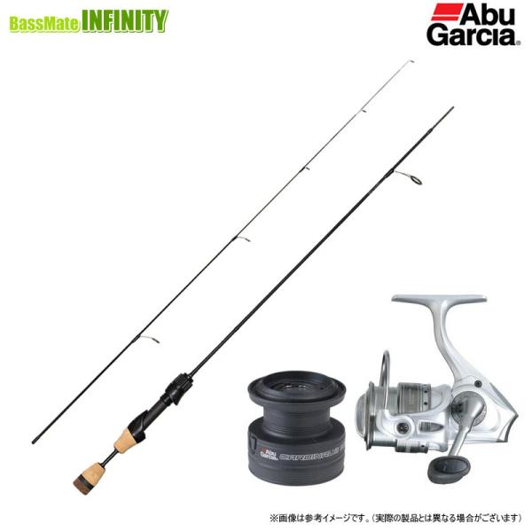 納期:2〜4日予定(土日祝水曜を除く)お取寄せでのご発送これからトラウト(管理釣り場)の釣りを始められる初心者の方に最適な、当店おすすめ、ロッドとリールのセットです。【ロッド：アブガルシア Abu　マスビート4 MBES-482XULS】プ...