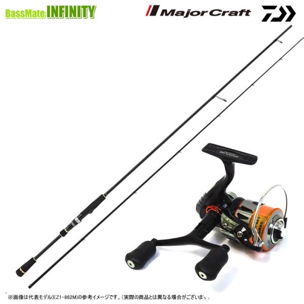 納期:2〜4日予定(土日祝水曜を除く)お取寄せでのご発送これからエギングを始められる初心者の方に最適な、当店おすすめ、ロッドとリールのセット商品です。【ロッド：メジャークラフト　エギゾースト 1G EZ1-862ML】秋イカエギングの定番モ...