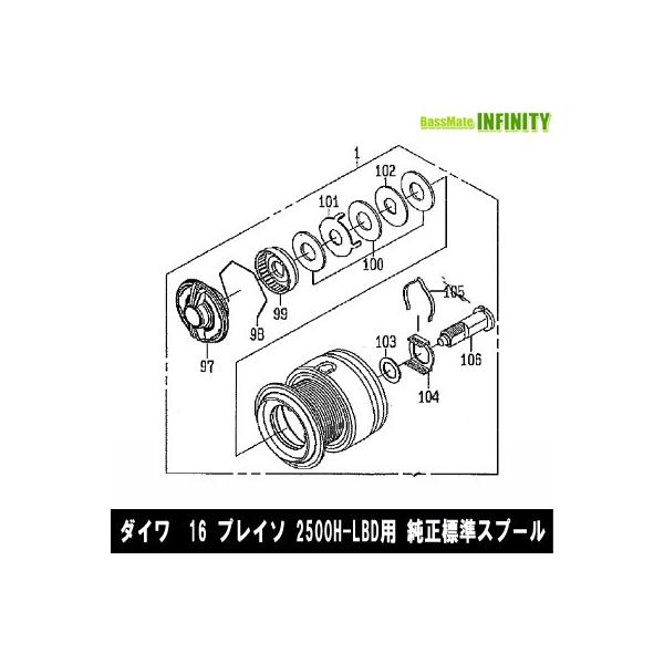 DAIWA（ダイワ） ○ダイワ 16 プレイソ 2500H-LBD(4960652085755)用