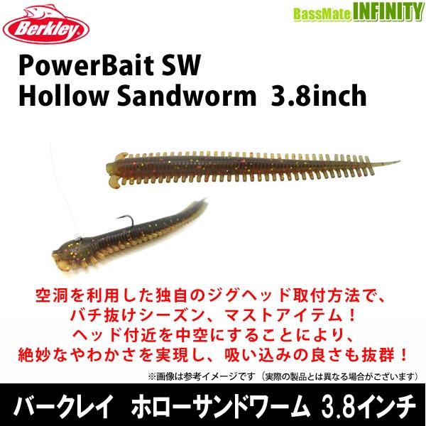 バークレイ パワーベイト サンドワーム ホローサンドワーム 3.8インチ ゴカイ 画期的！中空タイプのサンドワームが登場！「パワーベイトSW