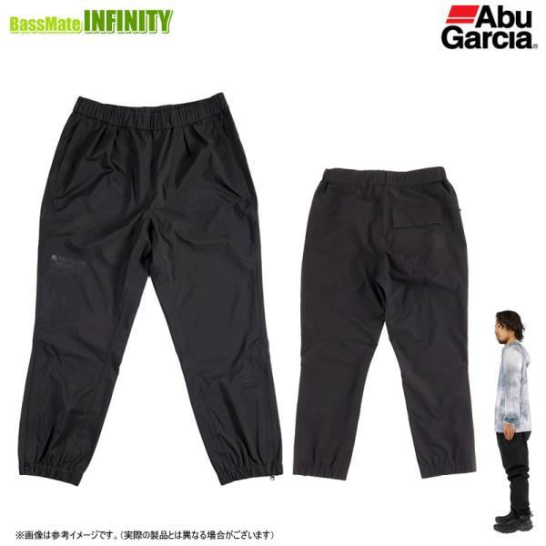 ●アブガルシア Abu　3レイヤーレイン ウォータープルーフパンツ ブラック (Abu×LK コラボプリントバージョン) Abu Garcia（アブガルシア） ○アブガルシア Abu 3レイヤーレイン