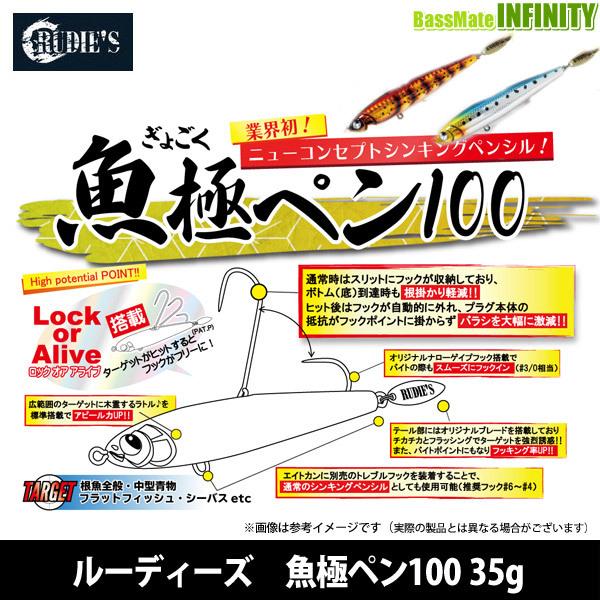○ルーディーズ 魚極ペン100 35g 【メール便配送可】 【まとめ送料割