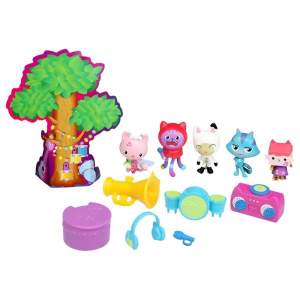 「商品情報」商品紹介パンディとネコちゃん達のミュージックテーマのフィギュアセットです。パンディ、キャットラット、キティ・フェアリー、DJキャットニップ、ベビー・ボックスの5体のフィギュアに、トランペットやドラムなどの楽器小物が付属しています...