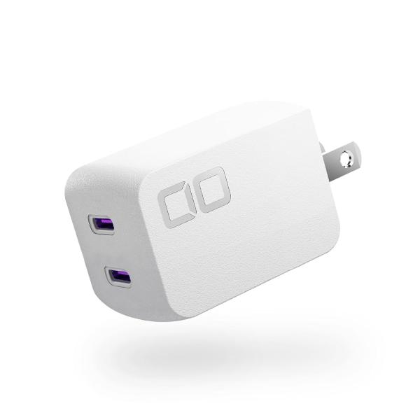【送料無料】CIO PD急速充電器 USB-C×2 2台同時充電 世界最小級 NovaPort DUO 45W（ホワイト）