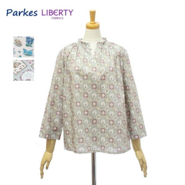 parkes（パークス） PH2531001 リバティ 襟シャーリング 8分袖ブラウス