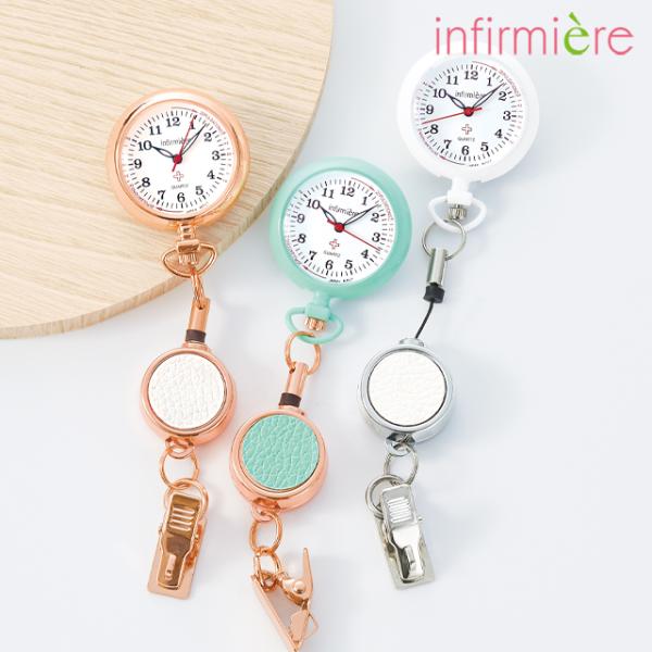 大人気仕様！目線まで伸びるリール付き軽くてメモリが見やすい！約37cmまで伸びるリール付き蓄光機能付き【脈拍メモリ】【蓄光】【アンファミエオリジナル】【伸びるリール付き】【商品詳細】●素材／ケース・チェーン：亜鉛合金／風防：ミネラルガラス／...