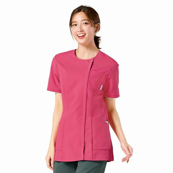 ナース服 白衣 ナースウェア レディス 医療用 ナース 看護 介護 クリニック 歯科医 アンファミエ ホスピタルクラウン基金 ポケット配色ジャケット