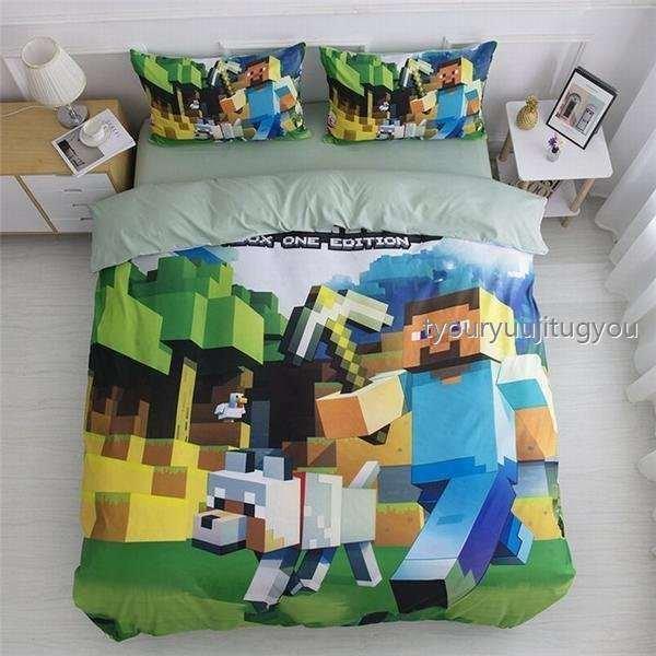 Minecraft マインクラフト マイ クラ グッズ ゲーム キャラクタ ー 布団カバー4点セット ベッドカバー セット 寝具セット 四季通用 柔らかい 洗える 快適 Pd5 Infit Store4 通販 Yahoo ショッピング