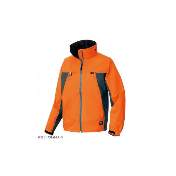 アイトス 全天候型ジャケット オレンジ×チャコール 5L 56301