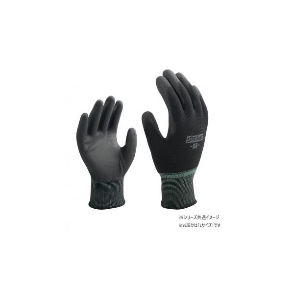 他サイト： 小野商事 エース ウレタン背抜き手袋 エステル ブラック 10双組 Lサイズ AG7701の商品画像