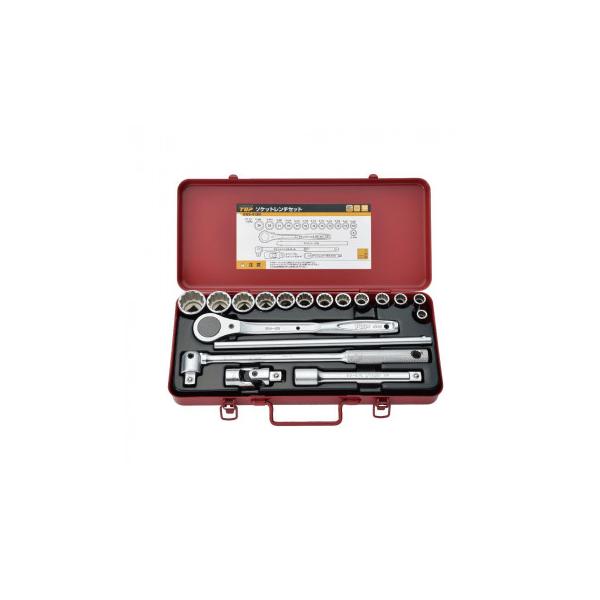 トップ工業(TOP) ソケットレンチセットM(差込角12.7mm) 18点 SWS-413M 