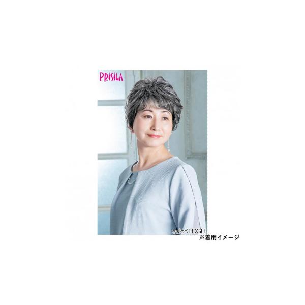 プリシラ 帽子ウィッグリラックス ミックスカールショート 耐熱ダーク