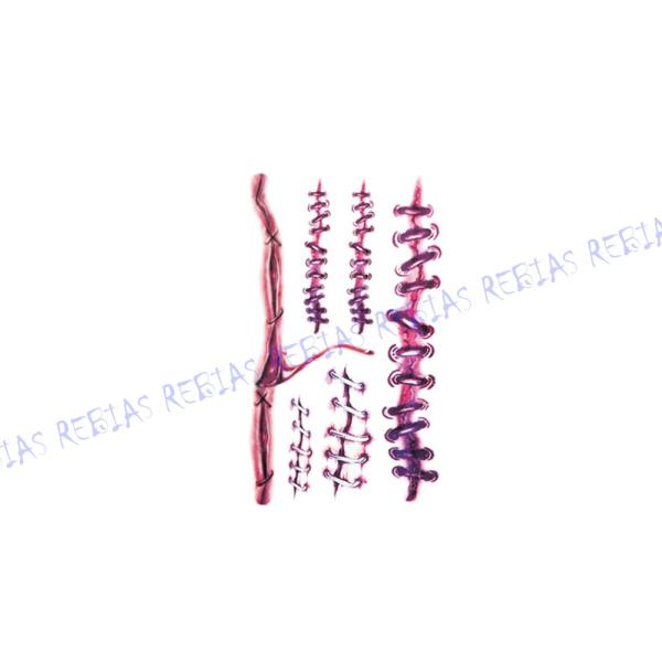 ハロウィン仮装やコスプレ、ドッキリなどに！リアルな傷跡転写シール！これだけあればどんなゾンビも作れます♪選べる全19種類！メイクより簡単でラクチン♪貼りたい柄をシートから切り離して貼ります、貼ったままシートに水を含ませて剥がせばあっという間...