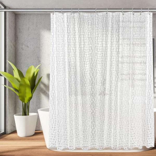 OTraki シャワーカーテン 半透明 幅150cm 丈180cm お風呂