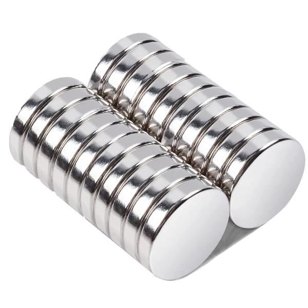 20個12MMx 4MM強力なネオジムディスク磁石、強力な希土類磁石、多目的冷蔵庫用磁石、DIY、クラフト、およびオフィス用磁石