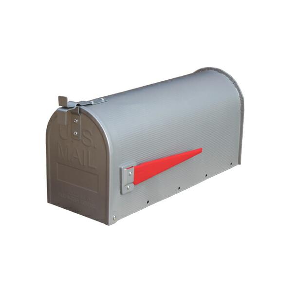 メールボックス　郵便ポスト　アメリカン　グレー アメリカンポスト 灰色 グレー（アイアンポスト・メールボックス