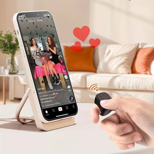 多機能リングコントローラー モバイル用ワイヤレスページターナーリモコン ポータブル写真シャッター タブレット・Android・iPhone対応 充電式