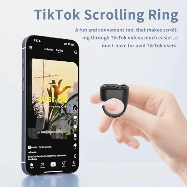 ワイヤレスリモコン - TikTok、電子書籍、スライドショー、Android/iOSデバイス用ワンタッチ操作 - iPhone、iPad、タブレット