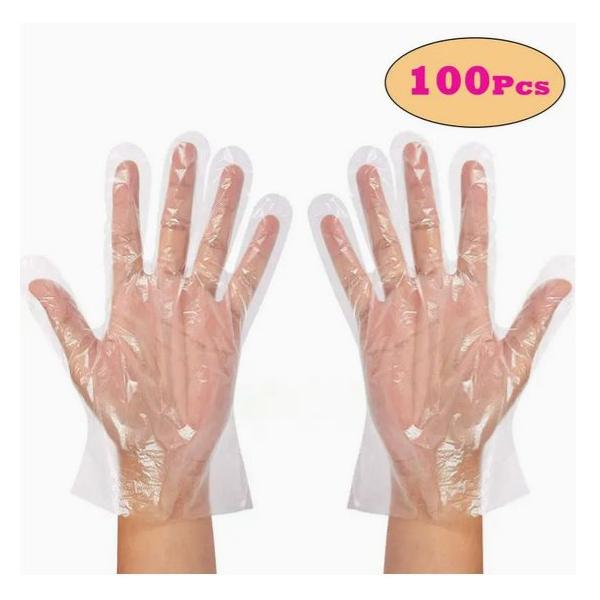 100枚 クリア 使い捨て手袋 透明プラスチック手袋 ラテックス