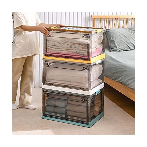 色:　ベージュ、グリーン、イエロー材質:ABS, ポリプロピレンサイズ:48*35.5*23.5cm  3個入り【大容量 高品質素材】素材：PP+ABS　環境に優しい無毒無臭素材です。厚みも増しました、すごく丈夫で長く使えます。十分な容量、...