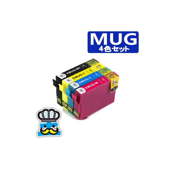 プリンターインク エプソン MUG ４色セット MUG-4CL 互換インク マグカップ EPSON 対応機種 EW-052A EW-452A