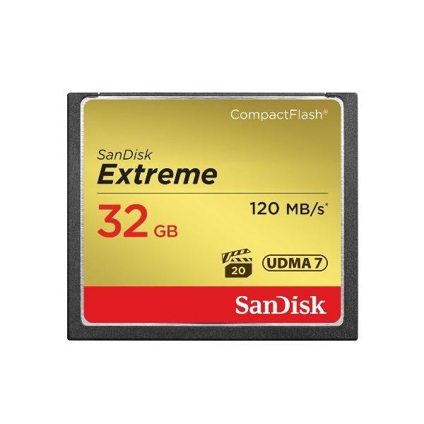 2枚以上がお買い得 SanDisk CFカード 32GB コンパクトフラッシュ R:120MB/s UDMA7対応 SDCFXSB-032G-G46