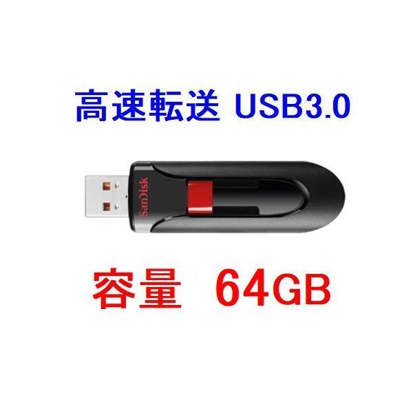 SanDisk USBメモリ 64GB USB3.0 SDCZ600-064G-G35 条件付き送料無料