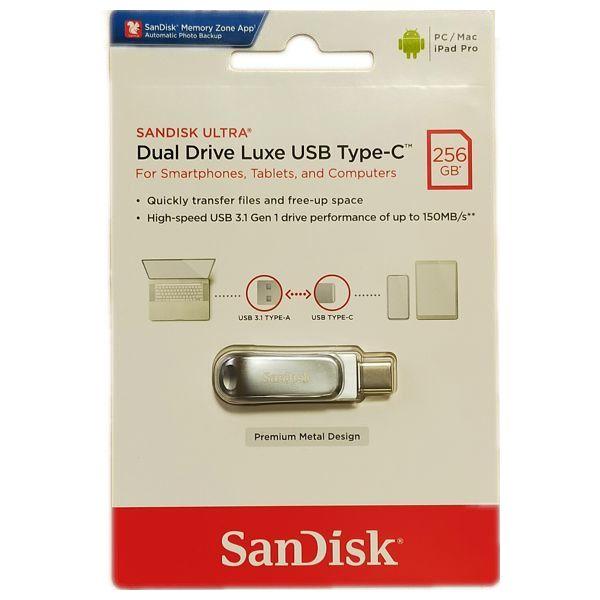 USBメモリー 256GB規格：USB3.0 (Type-A/Type-C)最大転送速度：150MB/sブランド：SanDisk型番：SDDDC4-256G-G46■特徴・Type-A/Type-C 兼用のUSBメモリー。・両端が接続部とな...