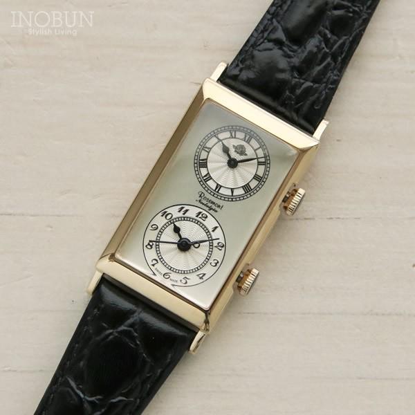 ロゼモン 腕時計 Nostalgia Rosemont デュアルタイムモデル N010 Yw k アンティークゴールド ブラックベルト レザー イノブン腕時計専門店 通販 Yahoo ショッピング