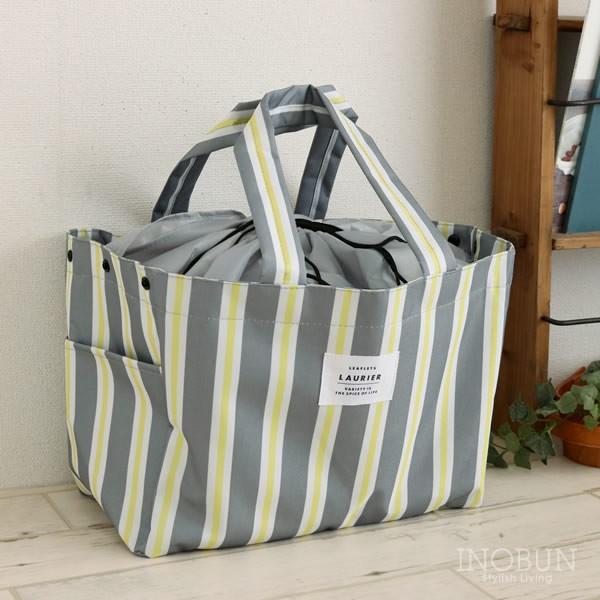 Leaflets Laurier 保冷ショッピングバッグ レジカゴバッグ ストライプグレー Inobun イノブン 通販 Yahoo ショッピング