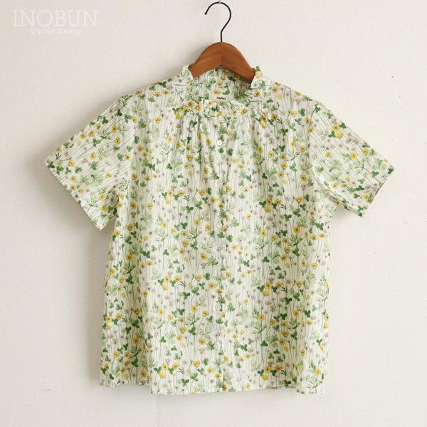 パークス Parkes リバティ Liberty スタンドフリルブラウス 半袖 Josephine S Garden Ae Mサイズ 日本製 セール Inobun イノブン 通販 Yahoo ショッピング