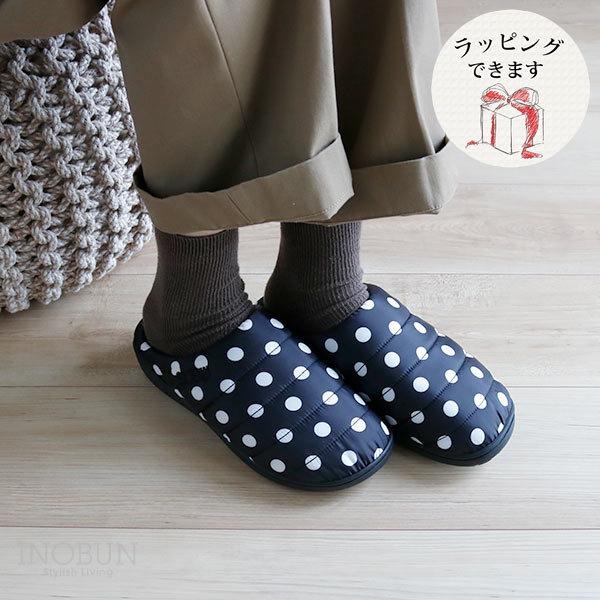 SUBU サンダル ドット 0サイズ 22.0~23.5cm レディース スブ 冬用 スリッパ 起毛 中綿